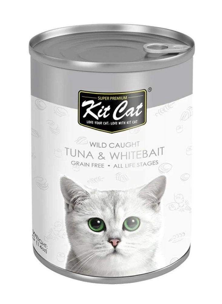 Kit Cat - Wild Caught Tuna & Whitebait Cat Wet Food - 400g (1 Pc) - Grain Free - Image 1