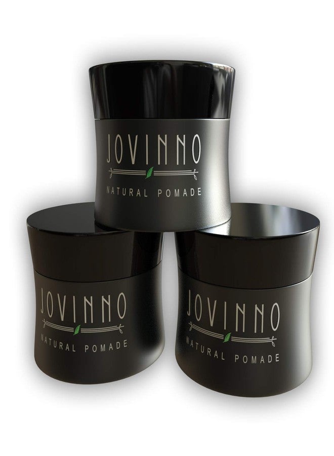 Jovinno Natural Premium Hair Styling Pomade/Hair Wax - Medium to Strong Hold Clear Thick Formula Non-Greasy Water Soluble. Made in France. 5oz (Pack of 3) - Image 2