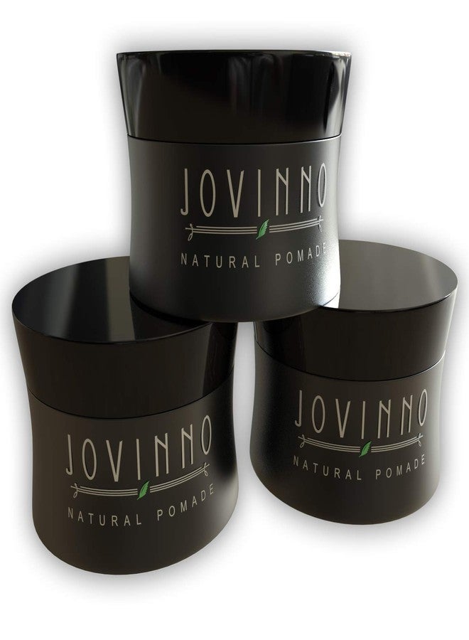 Jovinno Natural Premium Hair Styling Pomade/Hair Wax - Medium to Strong Hold Clear Thick Formula Non-Greasy Water Soluble. Made in France. 5oz (Pack of 3) - Image 1