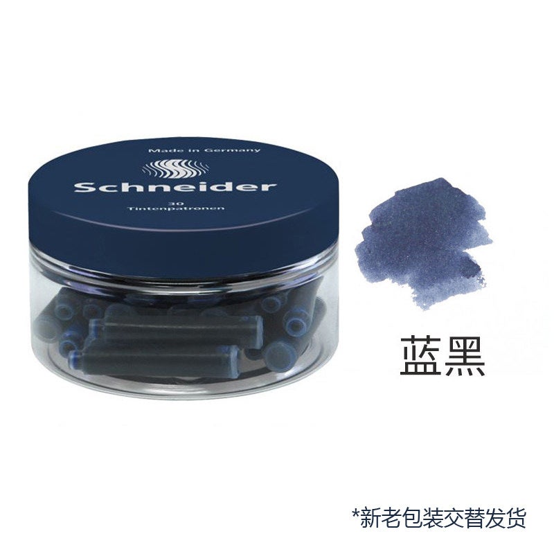 Generic Schneider Fountain Pen Ink Refills 30-Pack Blue 6600 Black 6611 Blue and black 6723
