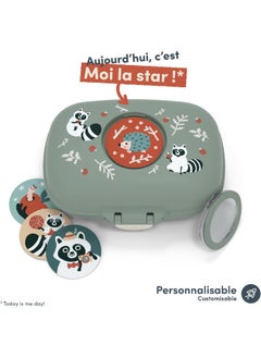monbento monbento - MB Gram Raccoon Children's Snack Box - Raccoon - Boys and Girls - Ideal for Lunch or Snacks at School/Park - BPA Free - Food Safe - Green  - Image 3