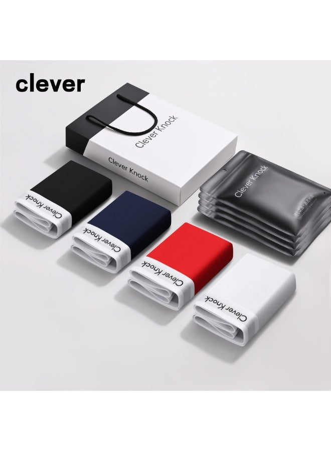 clever New pure cotton men's underwear, individually packaged (4 pairs) - Image 1