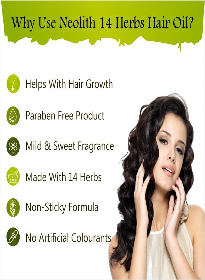 Neolith 14 Herbs Scalp and Hair Oil for Hair Fall Control, Scalp Nourishment, Hair Regrowth || 100 ML - Image 4