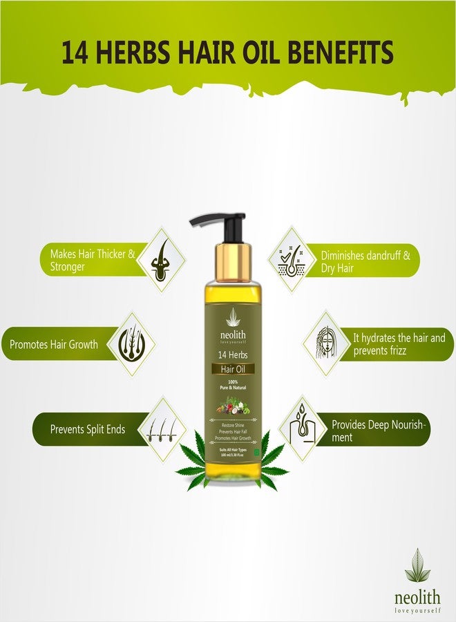 Neolith 14 Herbs Scalp and Hair Oil for Hair Fall Control, Scalp Nourishment, Hair Regrowth || 100 ML - Image 3