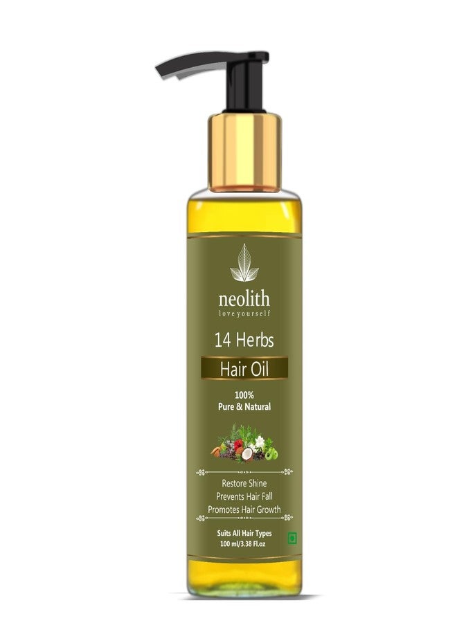 Neolith 14 Herbs Scalp and Hair Oil for Hair Fall Control, Scalp Nourishment, Hair Regrowth || 100 ML - Image 1
