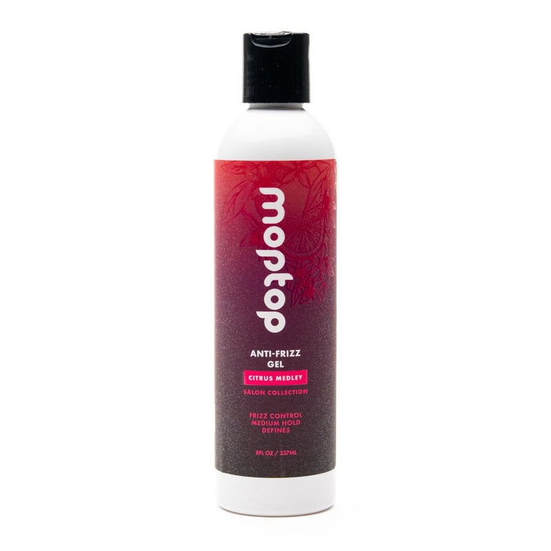 MopTop Salon Anti Frizz Hair Gel â€“ Salon Quality Curl Defining Gel to Enhance Wavy, Curly and Kinky-Coily Hair, Medium Hold, For Frizz Control, with Aloe, Sea Botanicals & Honey (Citrus Medley, 8oz) - Image 1