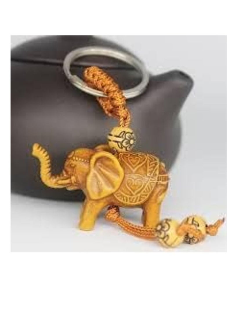Generic - Windfall Lucky Elephant Resin Pendant Keychain Car Key Ring Holder Bag Purse Decor Gift Keychain - 1 piece - Image 1