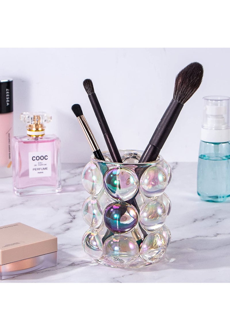 منظم فرش المكياج على شكل فقاعات، تخزين الفرش على شكل فقاعات كريستالية، تخزين أقلام الرصاص، ديكور الزينة، تخزين الملحقات متعددة الأغراض، ديكور المنزل (لون قوس قزح) - Image 4