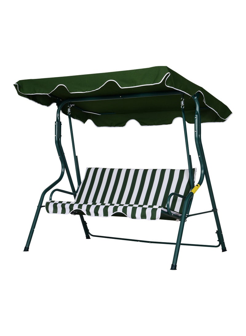 3 Person Outdoor Swing Chair with Padded Cushion