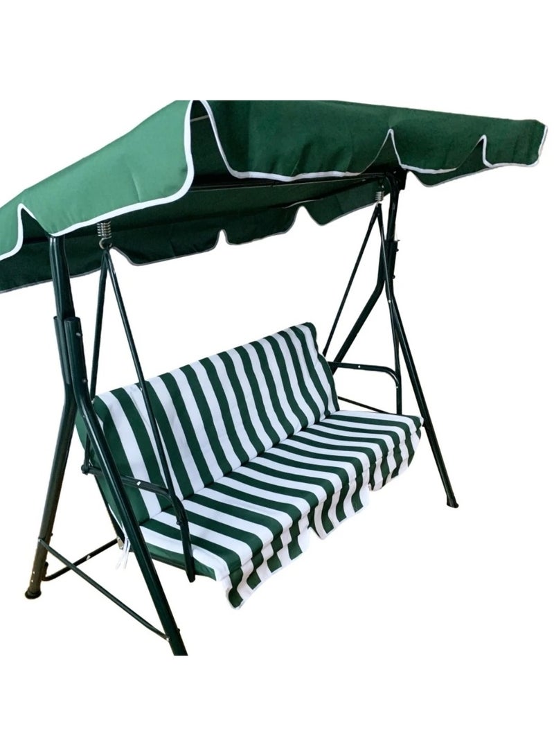 3 Person Outdoor Swing Chair with Padded Cushion