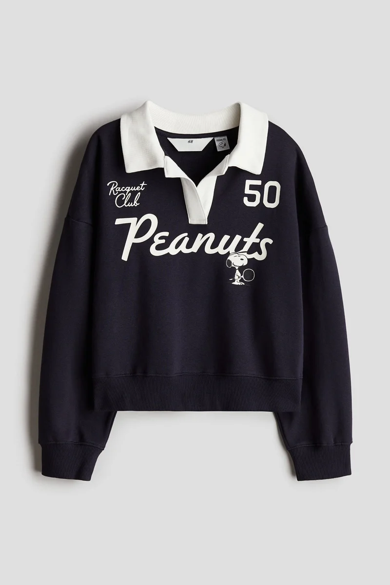 H&M Polo-Style Sweatshirt