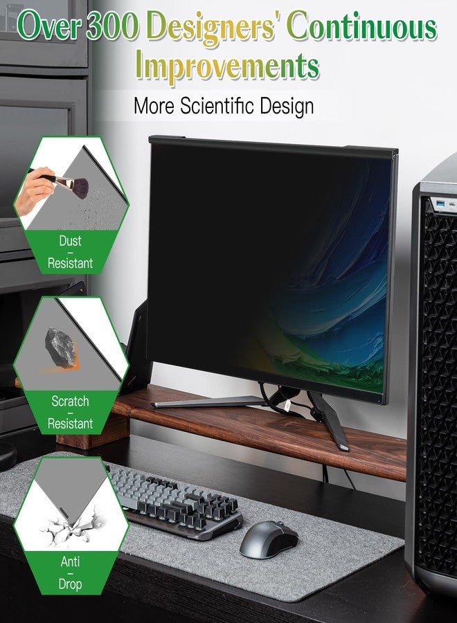 JEEETINTX Magnetic Computer Privacy Screen Filter 27 inch for 16:9 Widescreen Monitor Desktop PC, 27in Hanging Removable Anti Blue Light Glare Eye Protection Shield, Anti Spy Screen Protector Panel - Image 5
