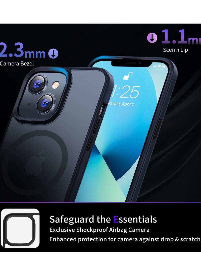 INFOSUN - iPhone 13 Case Cover Compatible with Magsafe Magnetic Designed Shockproof Case Translucent Matte Protective Cover Back Hard Cases with Magnet for iPhone 13 - Image 1
