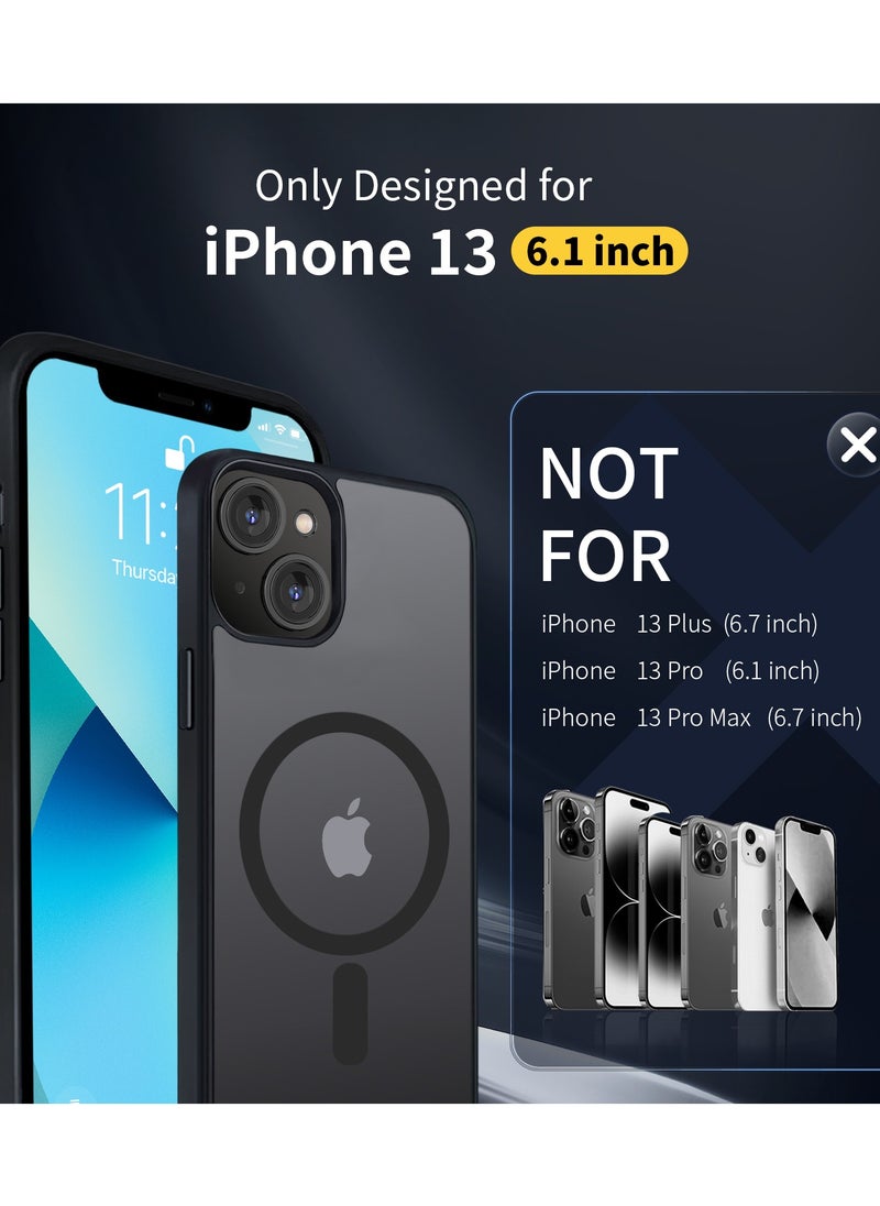 INFOSUN - iPhone 13 Case Cover Compatible with Magsafe Magnetic Designed Shockproof Case Translucent Matte Protective Cover Back Hard Cases with Magnet for iPhone 13 - Image 1