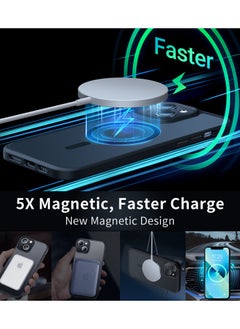 INFOSUN iPhone 13 Case Cover Compatible with Magsafe Magnetic Designed Shockproof Case Translucent Matte Protective Cover Back Hard Cases with Magnet for iPhone 13  - Image 4