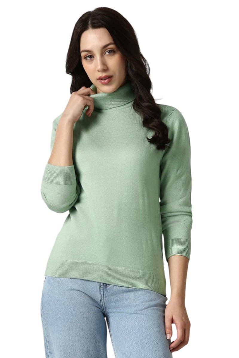 Van Heusen_Womens__Sweater_(VWSWURGF121403_Light Green_2XL) - Image 1