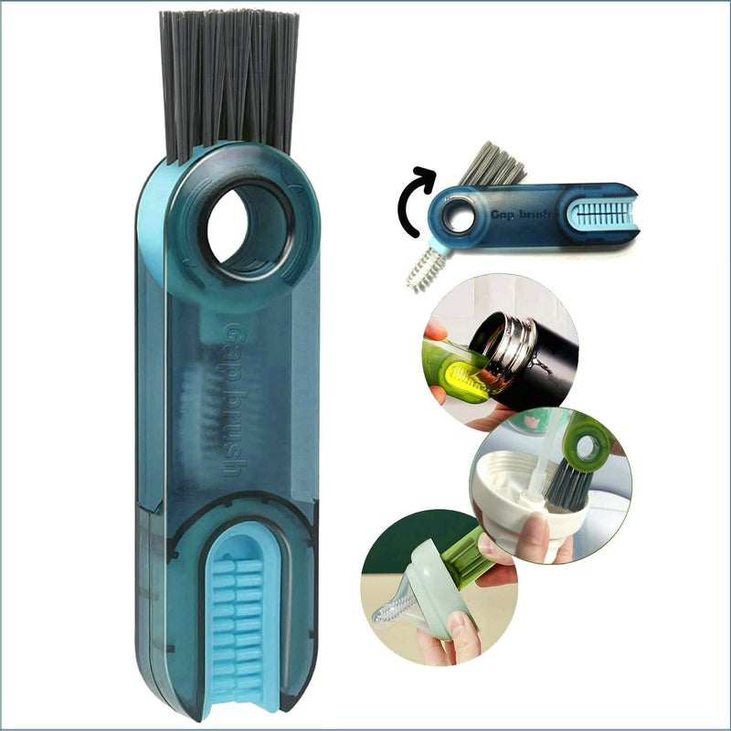 3 in 1 Cup Lid Cleaning Brush Set Multifunctional Bottle Brush Cleaner Tiny Bottle Cup Lid Brush Straw Cleaner Tools Mini Silicone Bottle CupHolder Cleaner
