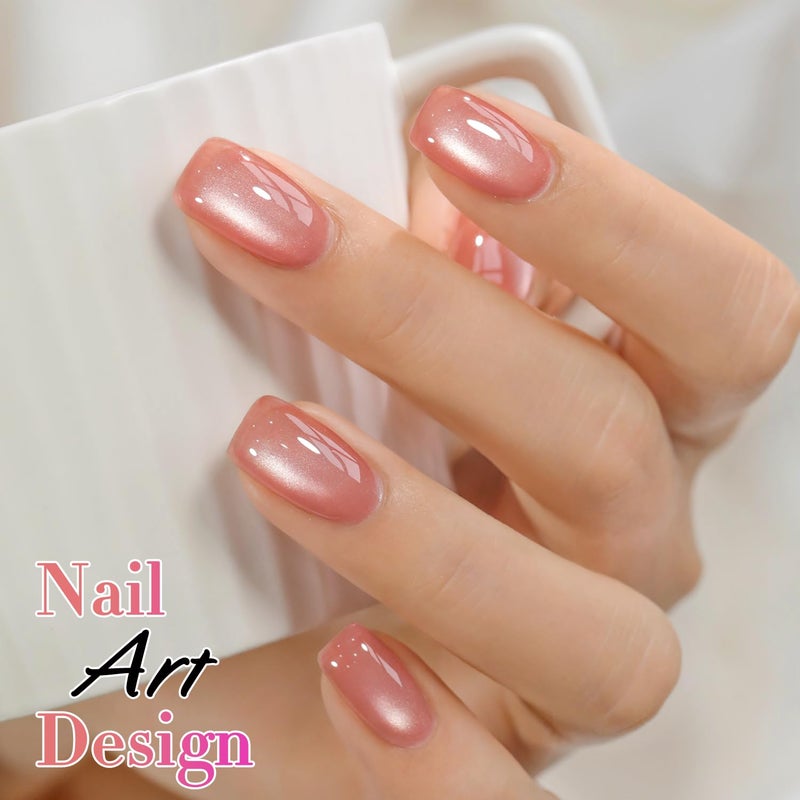 Double Rhythm 0.5 OZ Cat Eye Gel Polish with Magnet 15ML Holographic Glitter Shimmer Translucent Jelly Color Magnetic Polish Salon DIY at Home (MC1056) - Image 5