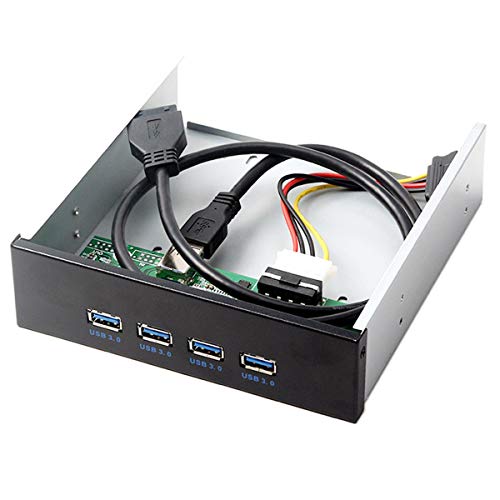 JSER USB 3.0 HUB 4 Ports HUB Front Panel to Motherboard 20Pin 19Pin Header Connector Cable Compatible for 5.25" CD-ROM Bay - Image 2