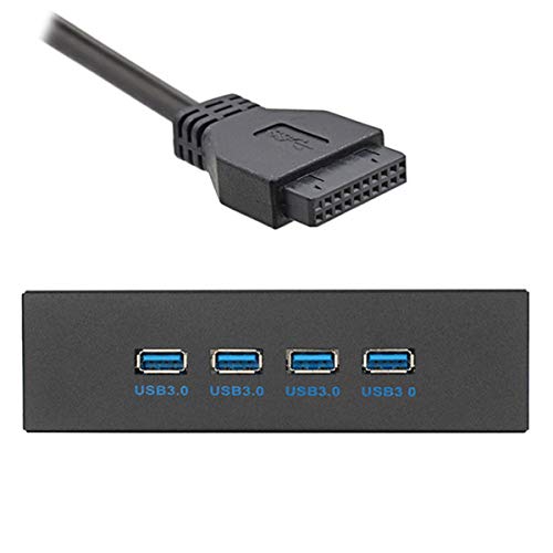 JSER USB 3.0 HUB 4 Ports HUB Front Panel to Motherboard 20Pin 19Pin Header Connector Cable Compatible for 5.25" CD-ROM Bay - Image 5