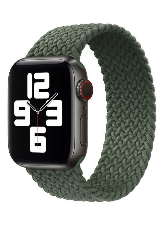 NIBEMINENT - Replacement Watch Band For Apple Series 7 45mm/6 & SE 5 4 44mm/3 2 1 42mm Dark Olive Green - Image 1