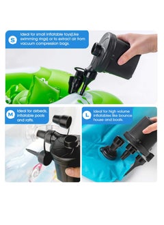 Techshare Air Pump for Air Mattress, Air Mattress Pump for Inflatables, Quick Fill Inflator Deflator Air Pump Perfect for Outdoor Camping Inflatable Boat Blow Up Pool Water Toy Car Air Bed  - Image 2