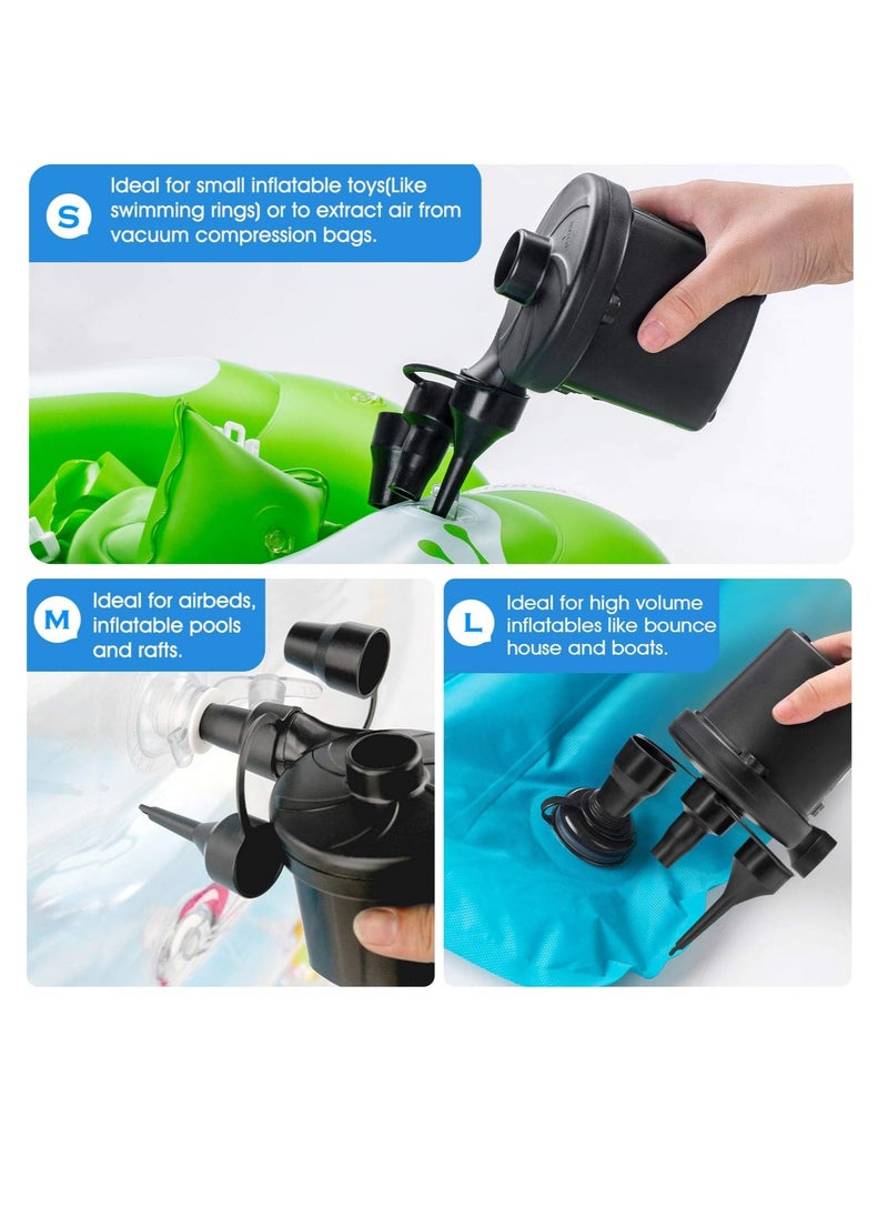 Techshare Air Pump for Air Mattress, Air Mattress Pump for Inflatables, Quick Fill Inflator Deflator Air Pump Perfect for Outdoor Camping Inflatable Boat Blow Up Pool Water Toy Car Air Bed  - Image 2