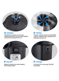 Techshare Air Pump for Air Mattress, Air Mattress Pump for Inflatables, Quick Fill Inflator Deflator Air Pump Perfect for Outdoor Camping Inflatable Boat Blow Up Pool Water Toy Car Air Bed  - Image 3