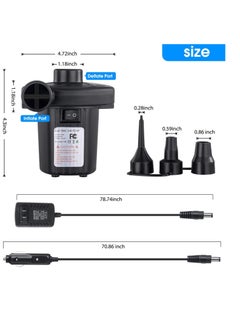 Techshare Air Pump for Air Mattress, Air Mattress Pump for Inflatables, Quick Fill Inflator Deflator Air Pump Perfect for Outdoor Camping Inflatable Boat Blow Up Pool Water Toy Car Air Bed  - Image 4