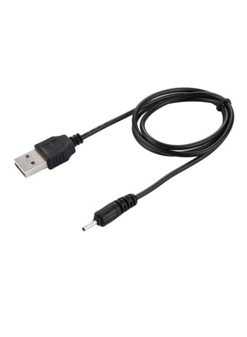 USB To 2.0mm DC Charging Cable Black  - Image 1