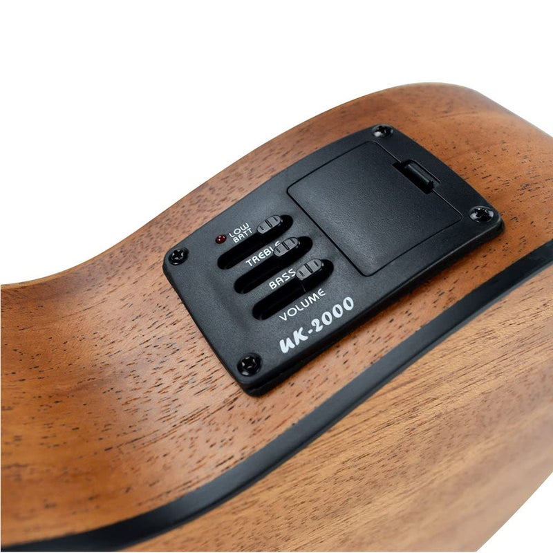 VAULT UK-2000CCE 23 بوصة قمة ماهوجني صلبة قيثارة كهربائية صوتية متميزة مع EQ وحقيبة سفر - Image 5