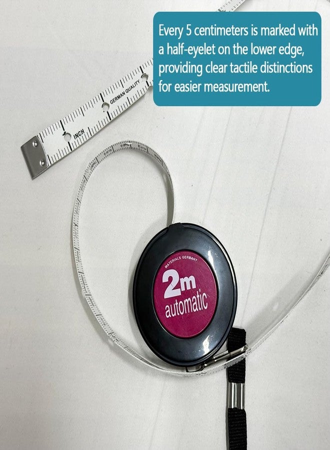 MUROCEA Braille Tape Measure for Visually Impaired Aids Supplies - 78" (2 m) Blind Tactile Imperial Soft Ruler for Learning Aid Tools, Clearly Palpable Points Design, 1 PCS - Image 3