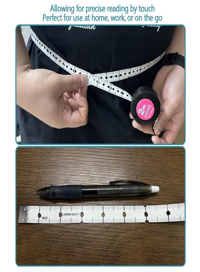 MUROCEA Braille Tape Measure for Visually Impaired Aids Supplies - 78" (2 m) Blind Tactile Imperial Soft Ruler for Learning Aid Tools, Clearly Palpable Points Design, 1 PCS - Image 4