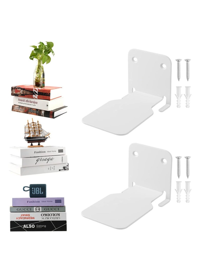 Y&D SYOSI Invisible Floating Bookshelves Heavy-Duty Book Organizers Wall Mounted Bookshelf Iron Storage Shelves Hidden for Bedroom Living Room Office 2 Pieces - Image 1