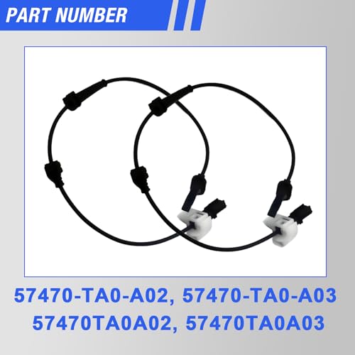 HHGKPVX ABS Wheel Speed Sensor Rear Left Right Compatible with 2008-2012 Honda Accord 2009-2014 Acura TSX Driver Passenger Side ABS Sensors 57470-TA0-A02 57470-TA0-A03 2Pcs - Image 3