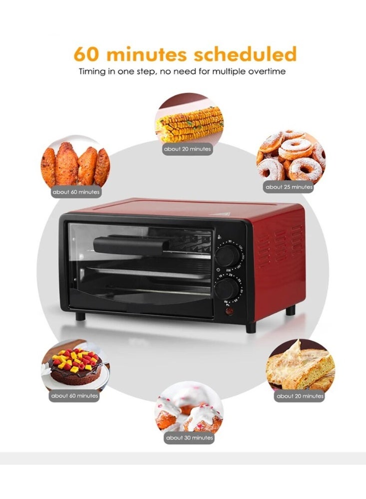 Dessini Regina OR-2110 Compact Electric Oven 12L 800W With Timer And Temperature Control Black - Image 3