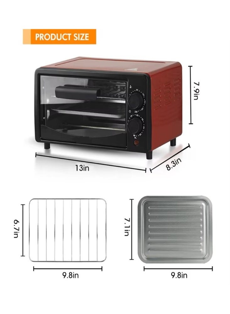 Dessini Regina OR-2110 Compact Electric Oven 12L 800W With Timer And Temperature Control Black - Image 2