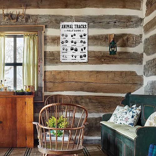 CrazySign Animal Tracks Field Guide Sign Log Cabin Wall Decor, Forest Hunting Decor, Boy Nursery Decor 8 x 12 Inch (211) - Image 5