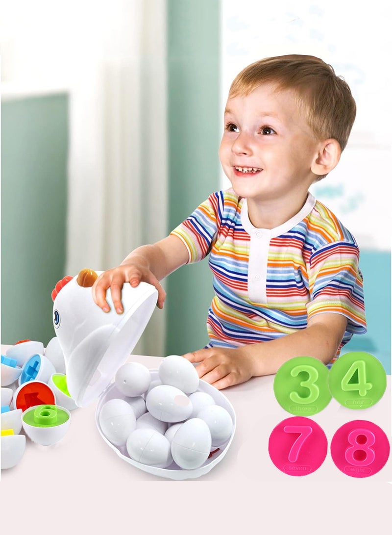 مس تيارا لعبة مطابقة الأرقام الممتعة، لعبة مطابقة البيض من مونتيسوري، 12 بيضة لعبة واقعية بتصميم آمن للأطفال، مجموعة ألعاب مطابقة البيض، ألعاب التعرف على الأرقام للأطفال، ألعاب مونتيسوري التعليمية المبكرة، لعبة السفر، ألعاب تعليمية للأطفال البنات والأولاد، هدية مثالية للأطفال - Image 2