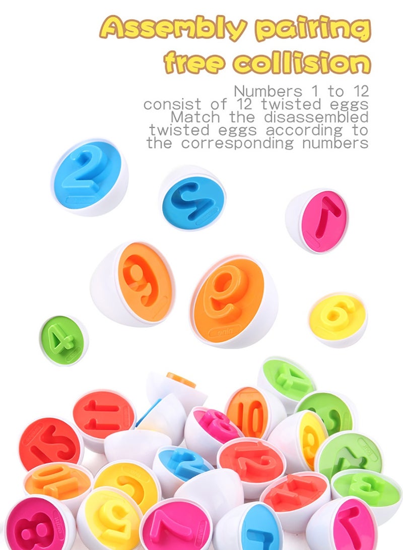 مس تيارا لعبة مطابقة الأرقام الممتعة، لعبة مطابقة البيض من مونتيسوري، 12 بيضة لعبة واقعية بتصميم آمن للأطفال، مجموعة ألعاب مطابقة البيض، ألعاب التعرف على الأرقام للأطفال، ألعاب مونتيسوري التعليمية المبكرة، لعبة السفر، ألعاب تعليمية للأطفال البنات والأولاد، هدية مثالية للأطفال - Image 5