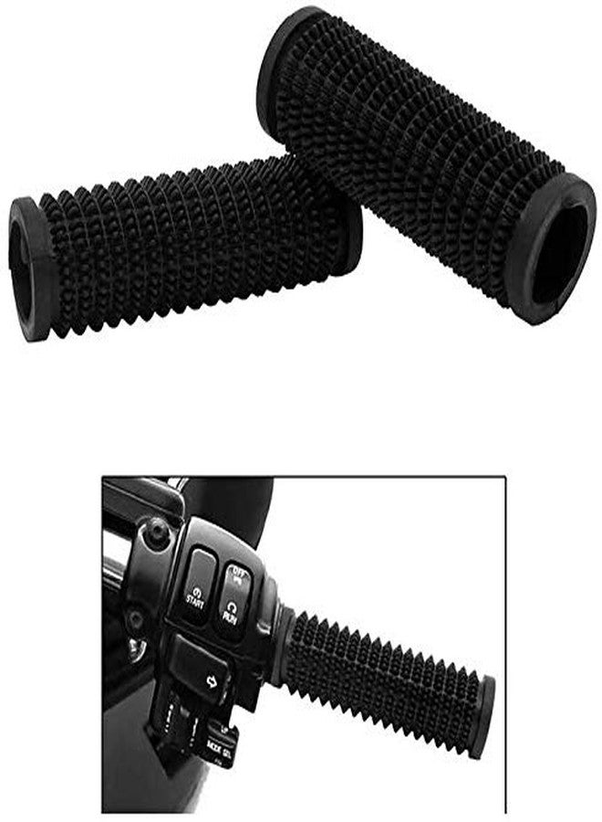HUUSOGC4 Bike Rubber Handle Grip Covers Set of 2 Black for Honda CBF Stunner - Image 3