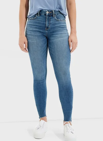 American Eagle High Waist Ripped Jeans