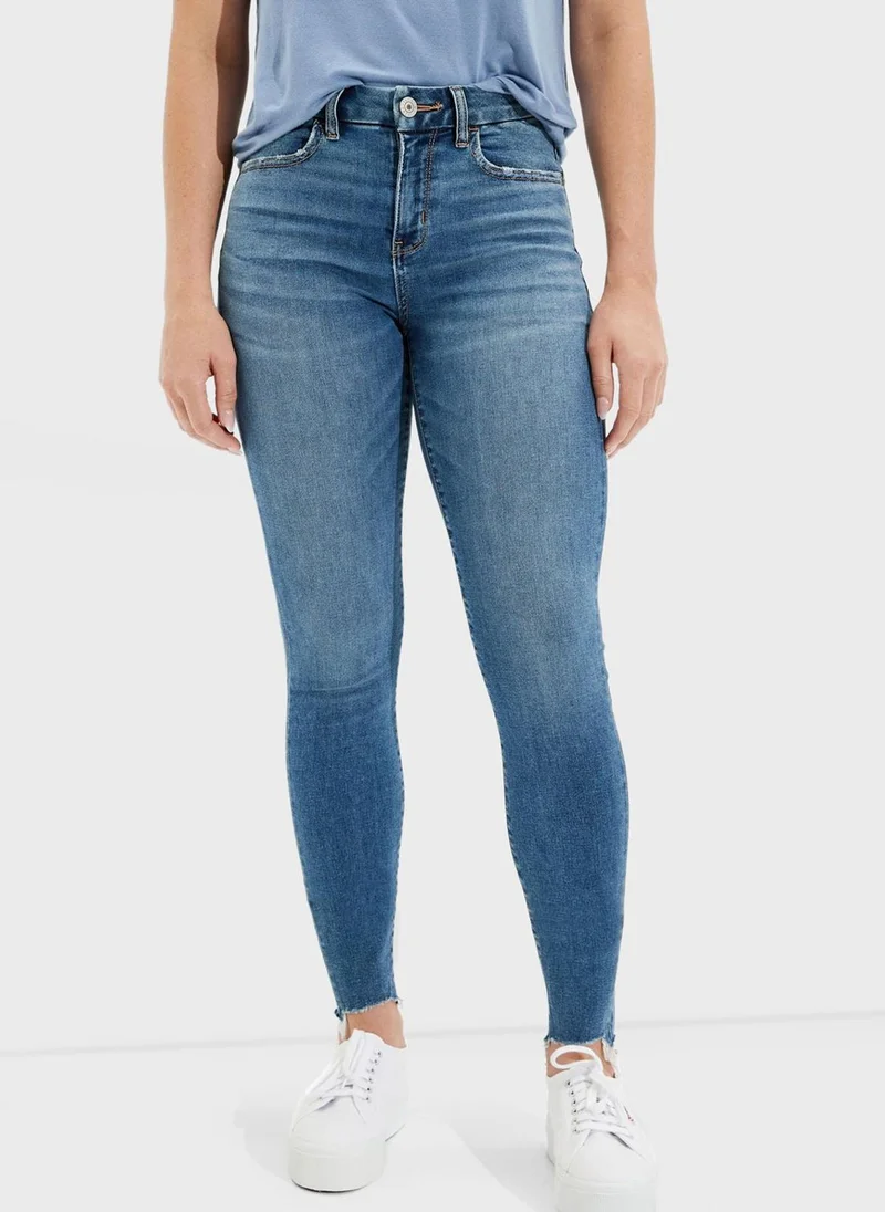 American Eagle High Waist Ripped Jeans