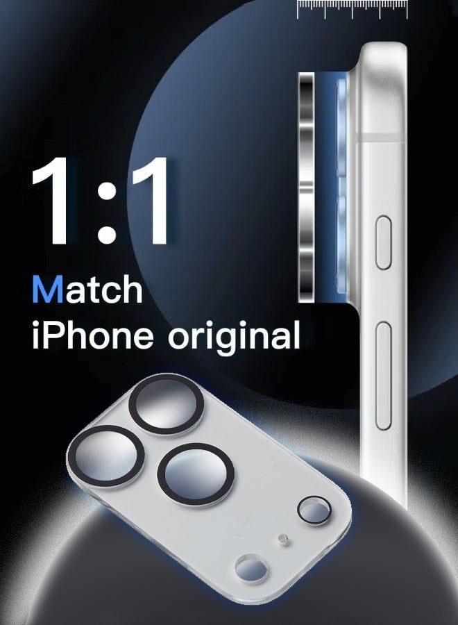 3Pcs Camera Lens Protector for iPhone 17 Pro 6.3-Inch, 9H Tempered Glass, Anti-Scratch, Case Friendly, Does Not Affect Night Shots, HD Clear, (Clear) - Image 2