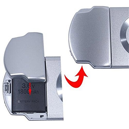 Ambertown Battery Back Door Cover Case for PSP 2000 2001 3000 3001 Portable Repair Parts Replacement Silver - Image 1