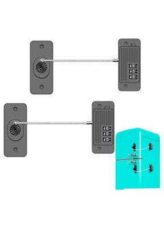 Excefore Refrigerator Lock, Fridge Lock with Password, Strong Durable Duty Upgraded Multifunctional Cabinet Locks for Refrigerator, for Refrigerator, Cabinets and Drawers, Closets, Windows, Doors (Black)  - Image 1