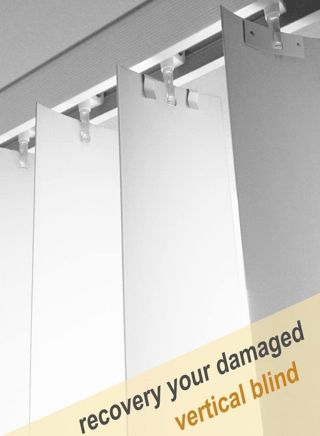 Takngjd Metal Vertical Blind Repair Vane Savers, White (16) - Image 2