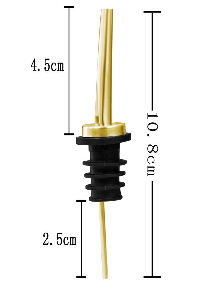WAFJAMF 24 Pcs Stainless Steel Liquor Pour Spouts Set, Liquor Bottle Pourers with Rubber Dust Caps for Pours Liquid, Olive Oil, Wine, Vinegar (Gold-24 Pack) - Image 4
