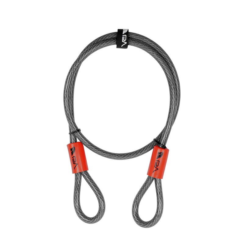 BV 4FT Heavy-Duty Security Cable Lock with Loops â€“ Extra Thick 10mm (3/8") Braided Steel, Cut-Resistant & Weatherproof Wire Cable for Padlock, Gate, Bike, Motorcycle & Outdoor Equipment - Image 1