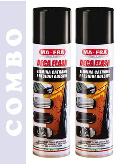 MAFRA 2 Pieces MA-FRA Deca Flash 250ML Tar Remover Spray – Powerful Car Adhesive Residue Cleaner Micro-Abrasion Protection Easy Spray Application Italian Formula for Tar Spots, Glue, Stubborn Residues Safe on Car Paint  - Image 1